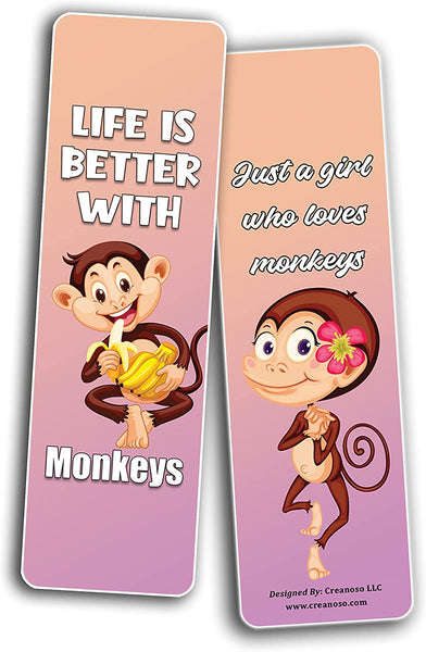 Mischievous Monkey Bookmarks (10-Sets X 6 Cards)