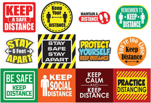 Keep Your Distance Stickers 4 Sets (12 designs x 4pcs each)