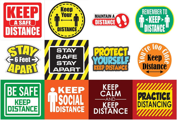 Keep Your Distance Stickers 4 Sets (12 designs x 4pcs each)