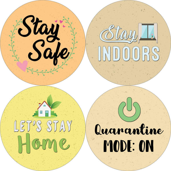 Friendly Quarantine Reminder Stickers (10 -Sheet)