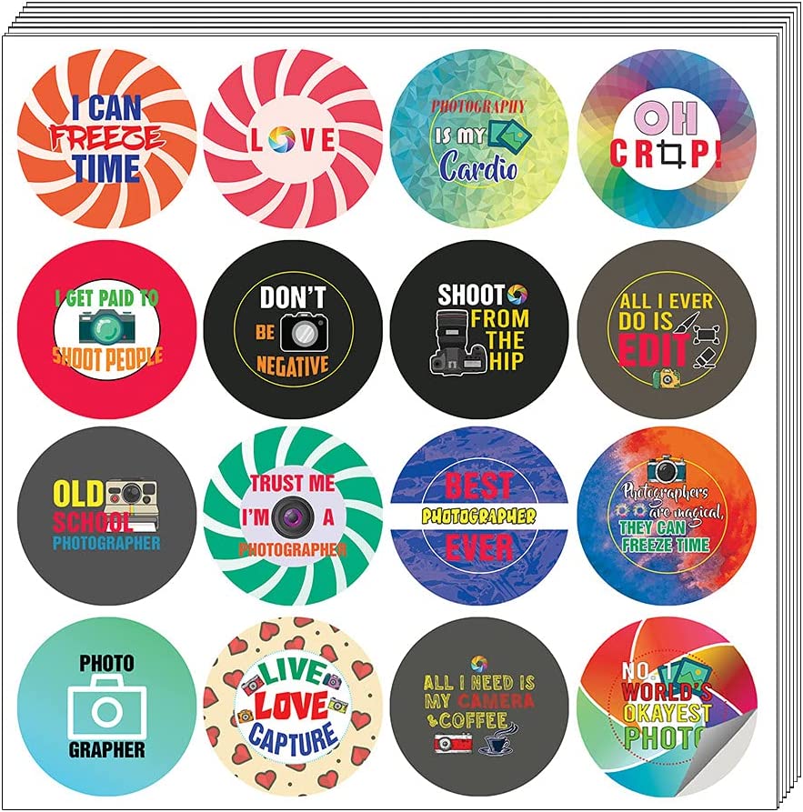 I am a Photographer Stickers (5 Sets X 16 Designs)