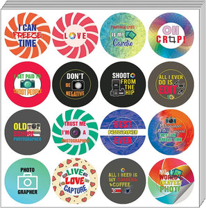 I am a Photographer Stickers (5 Sets X 16 Designs)