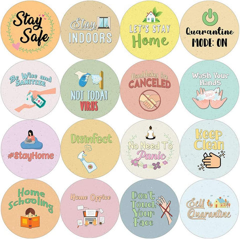 Friendly Quarantine Reminder Stickers (10 -Sheet)
