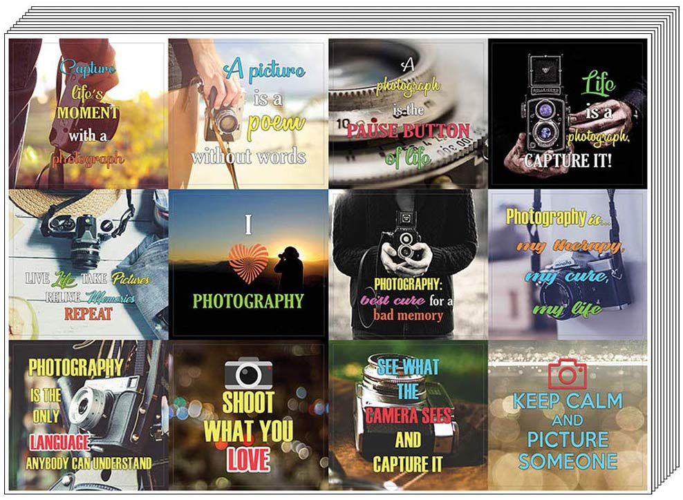 Creanoso Photography Sayings Quote Stickers Ã¢â‚¬â€œ Inspirational Photography Gift Stickers