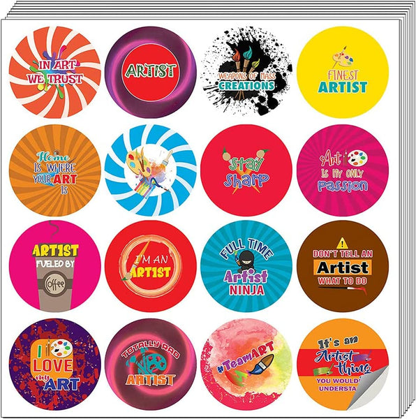 I am an Artist Stickers (5 Sets X 16 Designs)