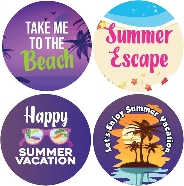 Creanoso Summer Vacation Stickers (5 Sets X 16 Designs) â€“ Sticker Card for Kids â€“ Awesome Stocking Stuffers Gifts for Boys & Girls â€“ Classroom Home Rewards Enticements