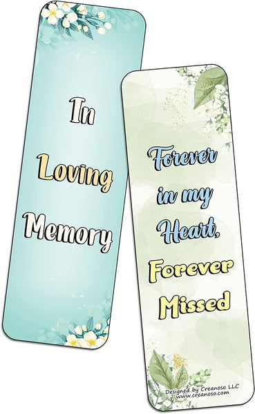 Creanoso In Loving Memory Bookmarks (5-Sets X 6 Cards) â€“ Daily Inspirational Card Set â€“ Interesting Book Page Clippers â€“ Great Gifts for Adults and Teens