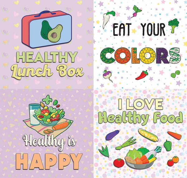 Healthy Lunchbox Stickers (10 Sets X 12 Designs)