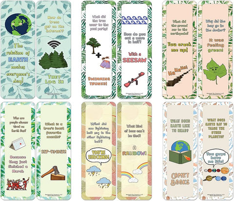 Funny Earth Jokes Bookmarks (10-Sets X 6 Cards)