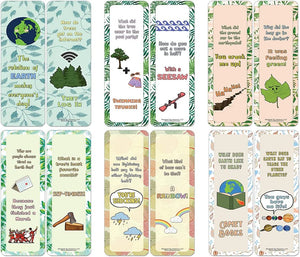 Funny Earth Jokes Bookmarks (2-Sets X 6 Cards)