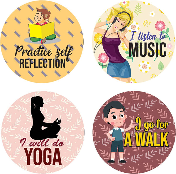 Creanoso Self Regulations Stickers (20 Sets X 16 Designs) â€“ Sticker Card Giveaways for Kids â€“ Awesome Stocking Stuffers Gifts for Boys & Girls â€“ Classroom Home Rewards Enticements