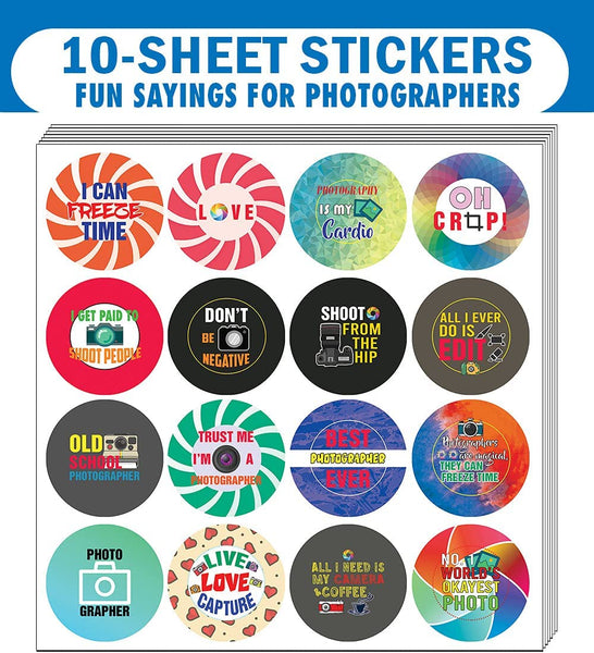 I am a Photographer Stickers (10 Sets X 16 Designs)