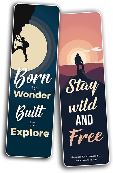 Creanoso Outdoor Expedition Bookmarks (5-Sets X 6 Cards) â€“ Daily Inspirational Card Set â€“ Interesting Book Page Clippers â€“ Great Gifts for Adults and Teens