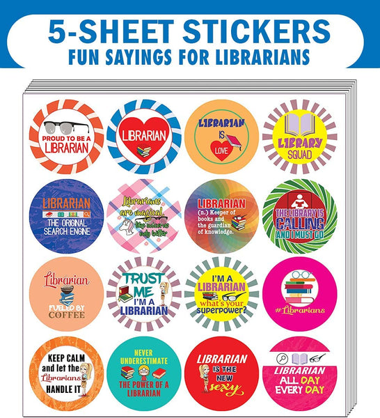 I am a Librarian Stickers (5-Sets X 16 Cards)