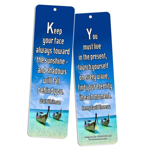 Creanoso Inspirational Bookmarks (60-Pack) - Life Changing Quotes Bookmarker Set