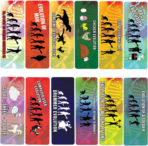 Funny Evolution bookmarks (5-Sets X 6 Cards)