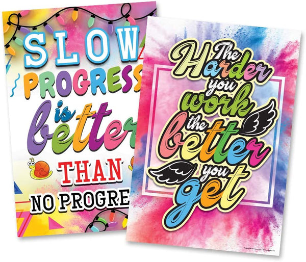 Colorful Words Art Poster (6 Pack) - Classroom Rewards Teacher Teaching Supply - Stocking Stuffers Gifts