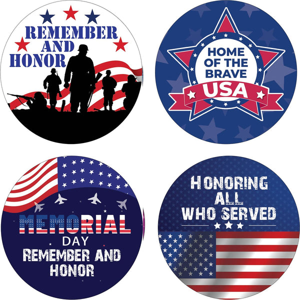 Creanoso Memorial Holiday Stickers (20 Sets X 16 Designs) â€“ Sticker Card Giveaways for Kids â€“ Awesome Stocking Stuffers Gifts for Boys & Girls â€“ Classroom Home Rewards Enticements