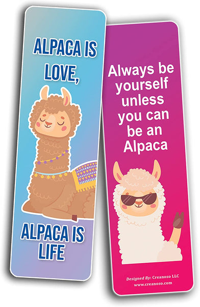 Alpaca Funny Bookmarks (10-Sets X 6 Cards)