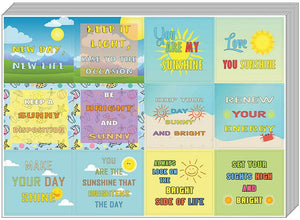 Creanoso Inspirational Sayings Happy Thoughts Stickers â€“ Sun Theme (20-Sheet) â€“ Premium Gift Set for Men Women Teens Adults â€“ Business Giveaways â€“ Employee Rewards Incentives â€“ DIY Decal DÃ©cor Art