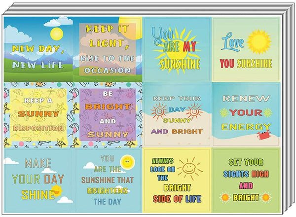 Creanoso Inspiring Mind and Thoughts Stickers (10-Sheet) â€“ Total 120 pcs (10 X 12pcs) Individual Small Size 2.1 x 2. Inches , Waterproof, Unique Personalized Themes Designs, Any Flat Surface DIY Decoration Art Decal for Boys & Girls, Children, Teens