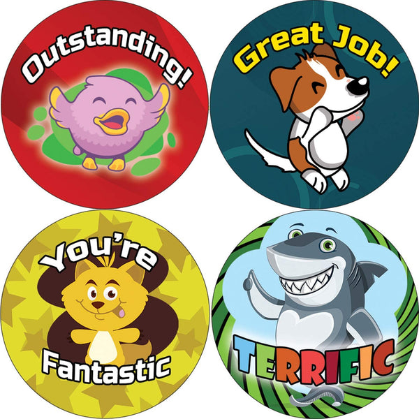 Creanoso Teacher Reward Motivational for Children Stickers (10-Sheet) â€“ Sticker Card Giveaways for Kids â€“ Awesome Stocking Stuffers Gifts for Boys & Girls â€“ Classroom Home Rewards Enticements