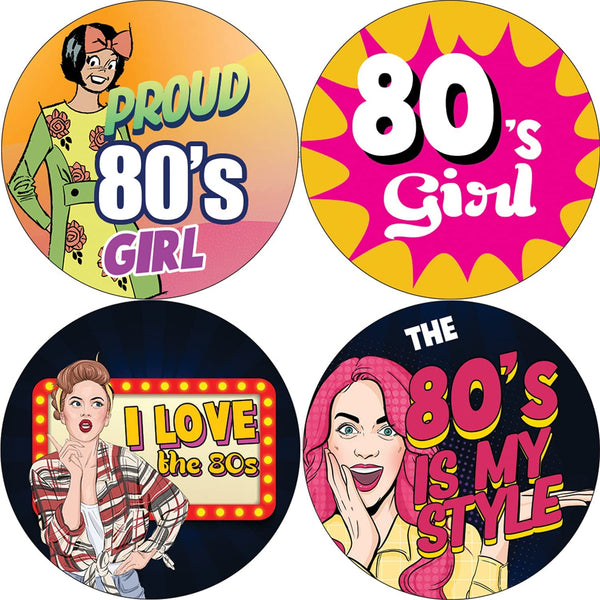 80's Girl Stickers (10 Sets X 16 Designs)