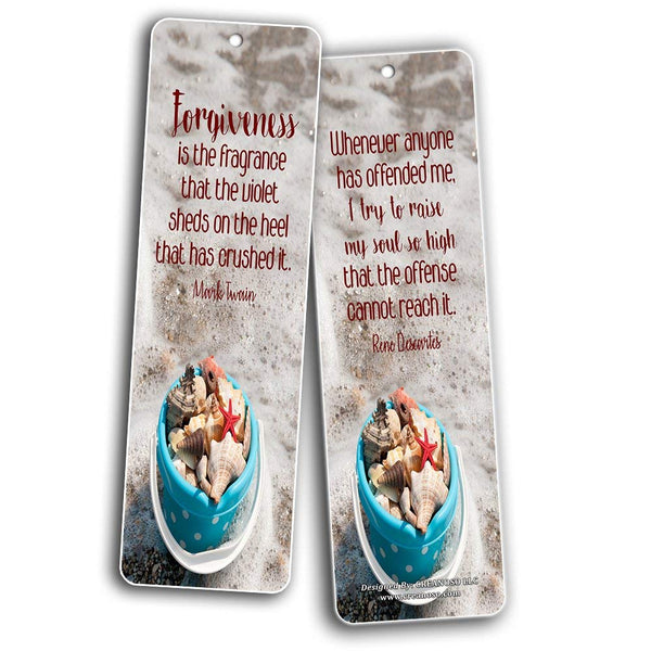 Creanoso Inspirational Bookmarks Cards - Anger Management & Forgiveness Quotes (60-Pack) - Best Set