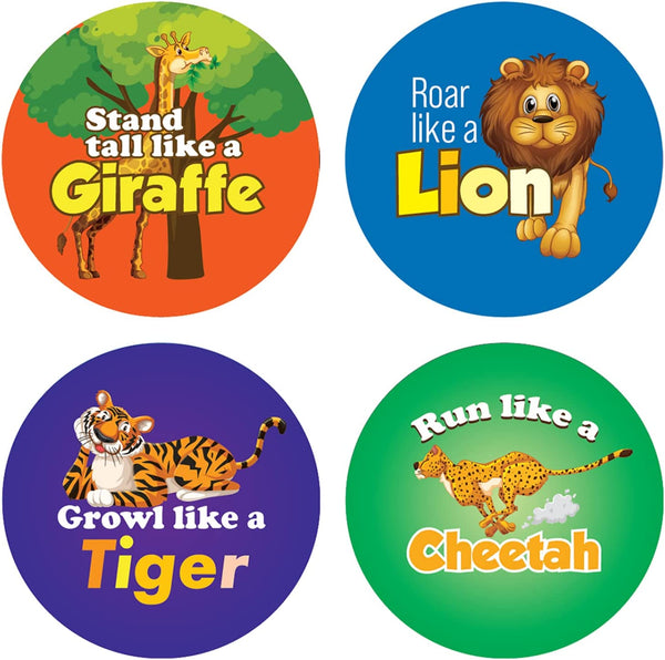 Safari Animals Stickers (5 Sets X 16 Designs)
