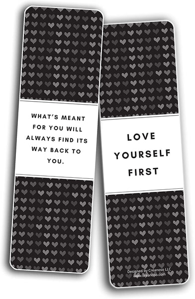 Creanoso Cute Inspirational Bookmarks Series 1 (10-Sets X 6 Cards) â€“ Daily Inspirational Card Set â€“ Interesting Book Page Clippers â€“ Great Gifts for Adults and Teens