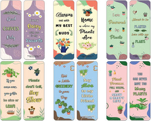 Creanoso Funny Plant Life Quotes Bookmarks (2-Sets X 6 Cards) â€“ Daily Inspirational Card Set â€“ Interesting Book Page Clippers â€“ Great Gifts for Adults and Teens