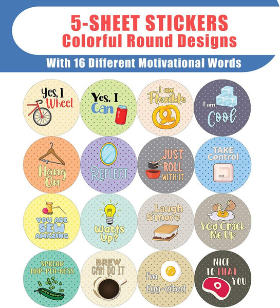 Inspiring Puns Stickers (5-Sheet)