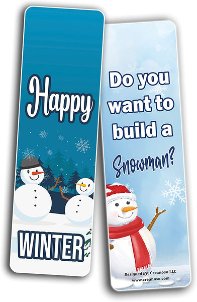 Creanoso Winter Bookmarks Bookmarks (5-Sets X 6 Cards) â€“ Daily Inspirational Card Set â€“ Interesting Book Page Clippers â€“ Great Gifts for Adults and Teens