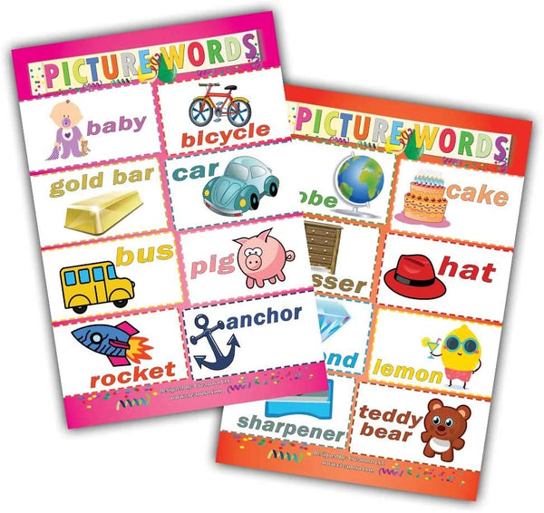 Picture Words Learning Posters (24-Pack)