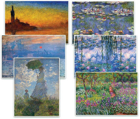 Creanoso Claude Monet Famous Paintings Posters (24-Pack) Ã¢â‚¬â€œ Unique Office Home Wall Art Decal DÃƒÂ©cor for Office Workers Employees Teachers Painters Men Women Ã¢â‚¬â€œ Great Giveaways for Artists
