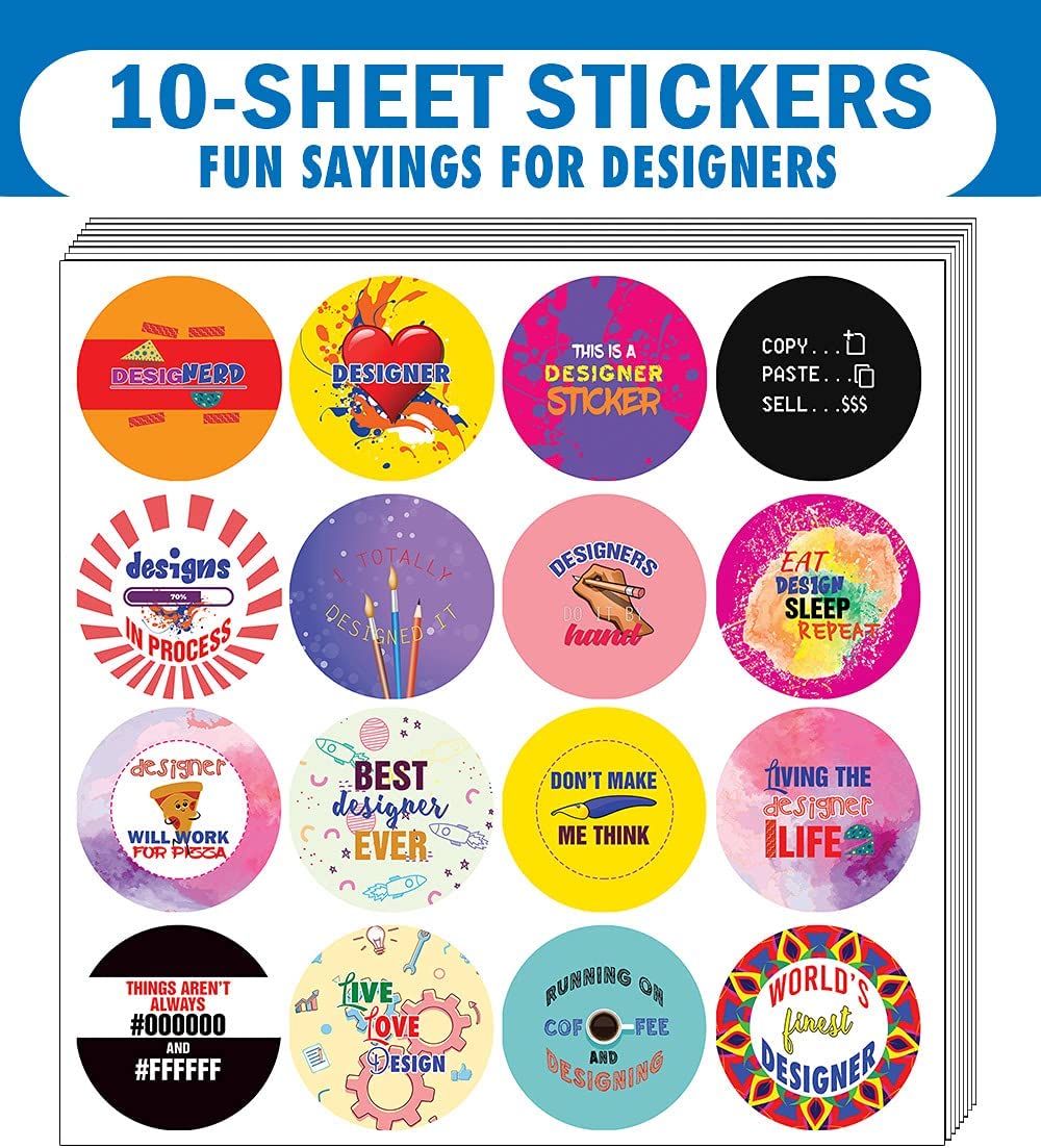 I am a Designer Stickers (10 Sets X 16 Designs)