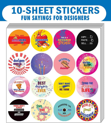 I am a Designer Stickers (10 Sets X 16 Designs)