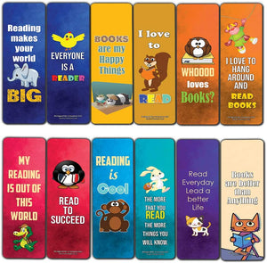 Creanoso Animal Theme Reading Bookmarks for Kids (30-Pack) Ã¢â‚¬â€œ Six Assorted Quality Bookmarker Cards Bulk Set Ã¢â‚¬â€œ Premium Gift for Kids, Boys & Girls Ã¢â‚¬â€œ Stocking Stuffers Gifts for Children Ã¢â‚¬â€œ Fun Reading