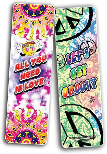 Hippie Retro 60's Bookmarks (10-Sets X 6 Cards)