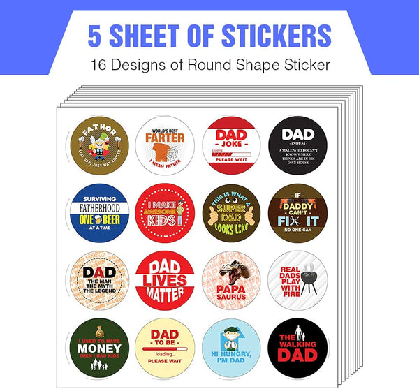 Funny dad Quotes Collections sticker (5 Sets X 16 Designs)