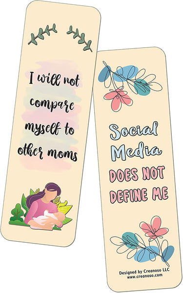Mother Affirmations Bookmarks (60-Pack) â€“ Daily Inspirational Card Set â€“ Interesting Book Page Clippers â€“ Great Gifts for Mothers