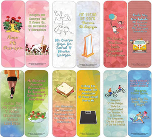 Creanoso Spanish Afirmaciones Positivas Bookmarks Cards Series 3 (12-Pack)- Positividad Corporal
