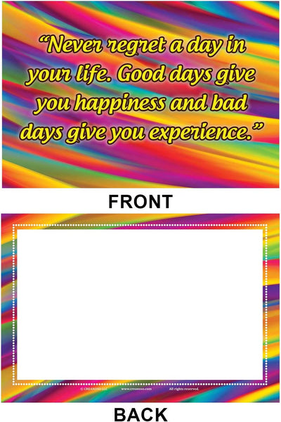 Colorful Uplifting Positive Postcards (12 Pack) - Unique Cool Giveaways for Kids, Adults, Boys,Girls,Womenâ€“ Great Greeting Cards Collection Set