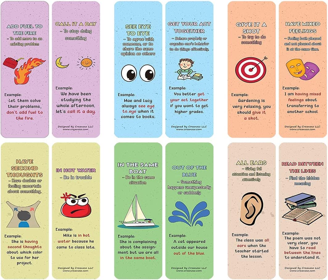 Fun Idioms for Children Series 3 - Everyday Idioms (2-Sets X 6 Cards)