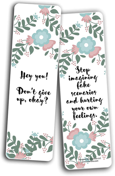 Creanoso Self-Appreciation Bookmarks (5-Sets X 6 Cards) â€“ Daily Inspirational Card Set â€“ Interesting Book Page Clippers â€“ Great Gifts for Adults and Teens