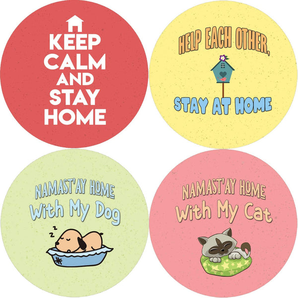 Stay at Home Reminder Stickers (10-Sheet)