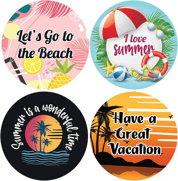 Creanoso Summer Vacation Stickers (5 Sets X 16 Designs) â€“ Sticker Card for Kids â€“ Awesome Stocking Stuffers Gifts for Boys & Girls â€“ Classroom Home Rewards Enticements