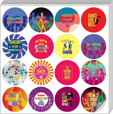 Creanoso I am a Dancer Stickers (10 Sets X 16 Designs)â€“ Sticker Card Giveaways for Kids â€“ Awesome Stocking Stuffers Gifts for Boys & Girls â€“ Classroom Home Rewards Enticements