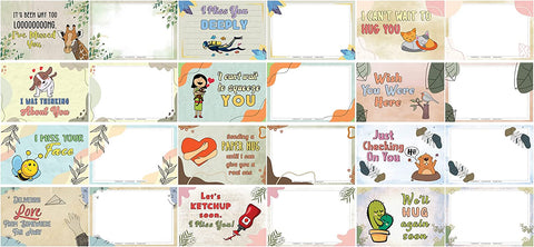 I miss you Postcards (5 Set X 12 Designs)