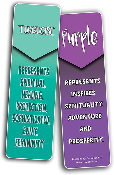 Colors and Their Meanings Bookmarks (10-Sets X 6 Cards)